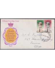 F-EX48552 NEW ZEALAND 1973 FDC HEALTH PRINCE EDWARD CHILDREN USED.