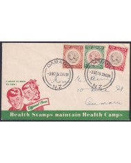 F-EX48557 NEW ZEALAND 1955 FDC HEALTH CHIDREN.