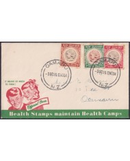 F-EX48556 NEW ZEALAND 1955 FDC HEALTH CHIDREN.