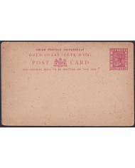 F-EX48604 GOLD COAST 1c POSTAL STATIONERY UNUSED.
