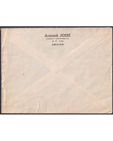 F-EX48609 YVORY COAST AGRICULTURE COVER TO PARIS