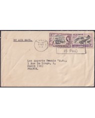 F-EX48608 NIGERIA 1958 TIMBER TRADITIONAL CANOES SHIP TO FRANCE.