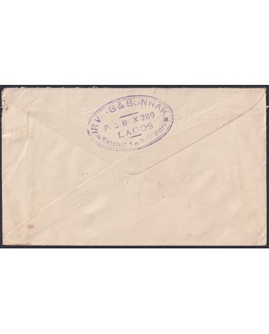 F-EX48608 NIGERIA 1958 TIMBER TRADITIONAL CANOES SHIP TO FRANCE.