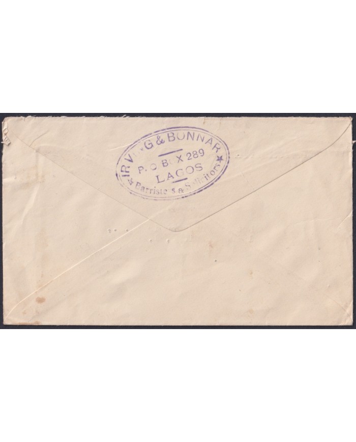 F-EX48608 NIGERIA 1958 TIMBER TRADITIONAL CANOES SHIP TO FRANCE.