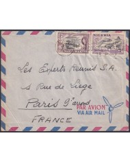 F-EX48613 NIGERIA 1958 TIMBER TRADITIONAL CANOES SHIP TO FRANCE.