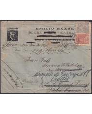 F-EX48625 BRAZIL BRASIL PHILATELIC COVER TO SPAIN FORWARDED CANARIAS - AVILES.
