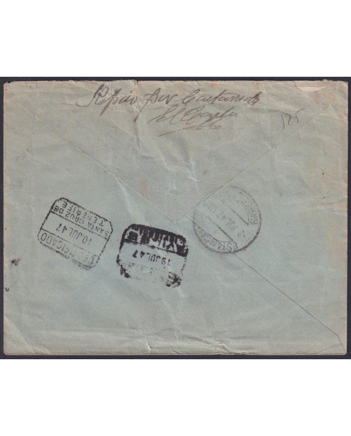 F-EX48625 BRAZIL BRASIL PHILATELIC COVER TO SPAIN FORWARDED CANARIAS - AVILES.