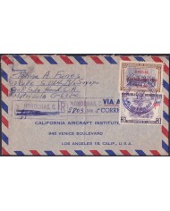 F-EX48629 HONDURAS 1966 EXPRESS OFFICIAL REGISTERED AIR MAIL COVER TO USA.