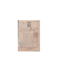 1874-PS-8 ESPAÑA SPAIN REVENUE SEALLED PAPER PAPEL SELLADO 1874 SELLO 11no + WAR TAX BLACK.
