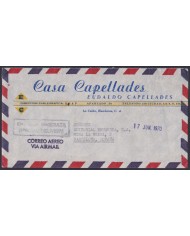 F-EX48631 HONDURAS 1973 REGISTERED COVER TO SPAIN ARCHEOLOGY COINFERENCE.