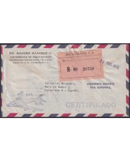 F-EX48632 NICARAGUA 1970 REGISTERED AIR MAIL COVER TO SPAIN.