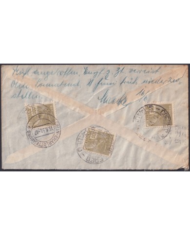 F-EX48642 BRAZIL BRASIL 1939 REGISTERED CONDOR AIR MAIL COVER TO GERMANY.