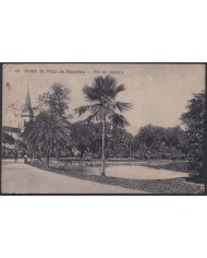 F-EX48649 BRAZIL BRASIL 1914 POSTCARD RIO DE JANEIRO GARDEN PLACE TO GERMANY.