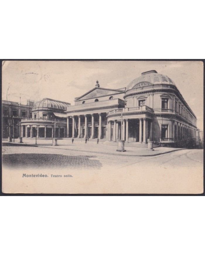 F-EX48652 URUGUAY 1912 POSTCARD TEATRO SOLIS TO GERMANY.