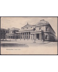 F-EX48652 URUGUAY 1912 POSTCARD TEATRO SOLIS TO GERMANY.