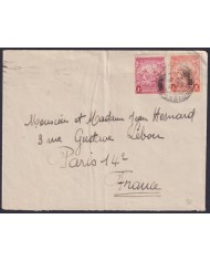 F-EX48651 BARBADOS 1939 COVER TO FRANCE.