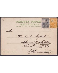 F-EX48653 ARGENTINA 1905 POSTCARD WATER DEPOSIT TO GERMANY.