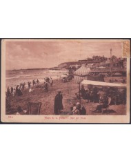 F-EX48654 ARGENTINA 1920 POSTCARD MAR DEL PLATA BEACH TO SPAIN.