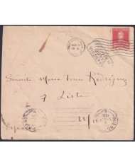 F-EX48655 ARGENTINA 1925 COVER “TERCER REPARTO” POSTMARK MADRID SPAIN.