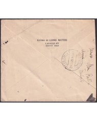 F-EX48655 ARGENTINA 1925 COVER “TERCER REPARTO” POSTMARK MADRID SPAIN.