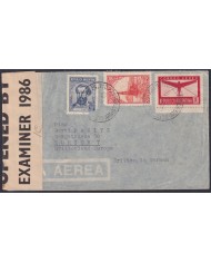 F-EX48667 ARGENTINA 1942 WWII CENSORSHIP COVER TO SWITZERLAND.