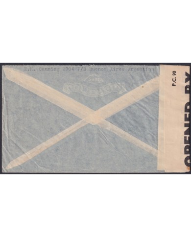 F-EX48667 ARGENTINA 1942 WWII CENSORSHIP COVER TO SWITZERLAND.