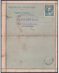 F-EX48666 ARGENTINA 1889 POSTAL STATIONERY.
