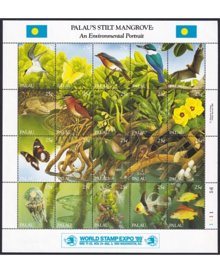 F-EX47265 PALAU MNH 1989 WORLD STAMPS EXPO´89 BIRD AVES PAJAROS OISEAUX BIRD.