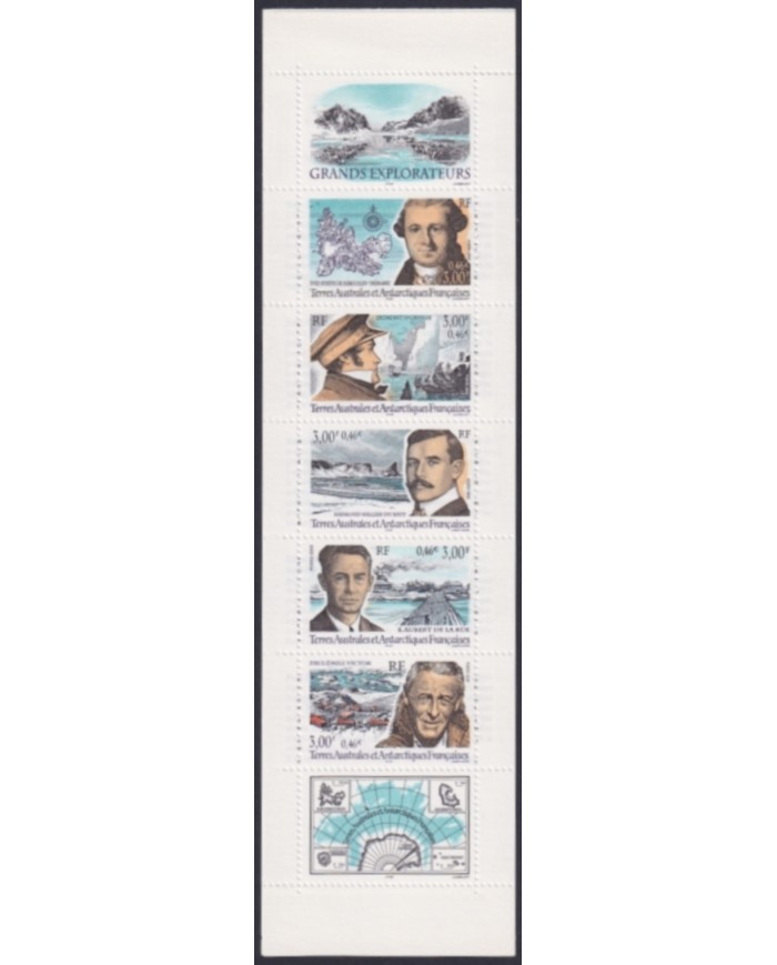 F-EX47275 TAAF FRANCE POLAR ANTARCTIC MNH 2000 GREAT EXPLORATOR BOOKLED.