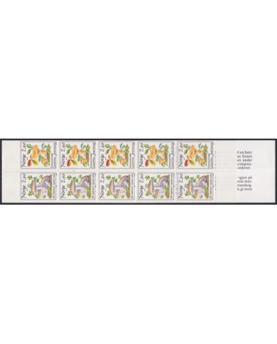 F-EX48194 NORWAY NORGE NOREG 1988 MNH FLORES FLOWER BOOKLED.