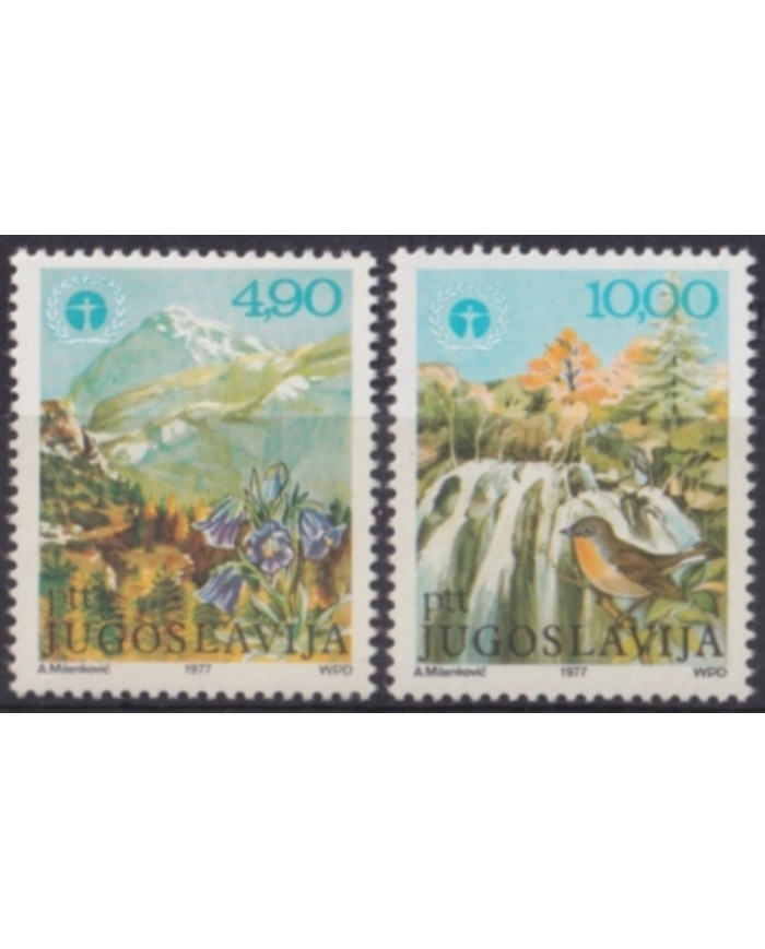 F-EX48189 YUGOSLAVIA MNH 1977 NATURA WILDLIFE FAUNA FLOWER FLORES.