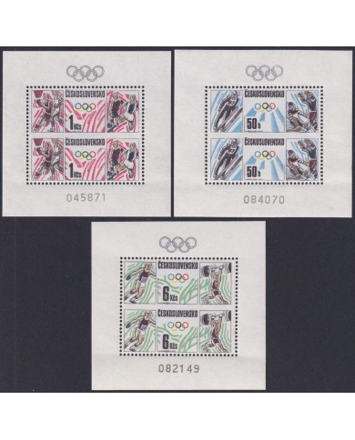 F-EX48215 CZECHOSLOVAKIA MNH 1988 SEOUL & CALGARY OLYMPIC GAMES SHEET.
