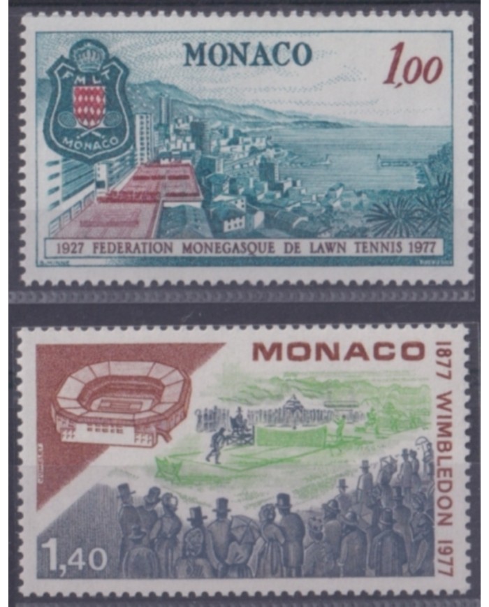 F-EX48227 MONACO MNH 1977 TENNIS WIMBLENDON CHAMPIONSHIP.