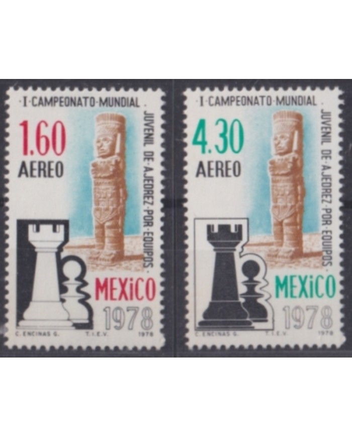 F-EX48228 MEXICO MNH 1978 WORLD YOUTH CHAMPIONSHIP OF CHESS AJEDREZ ARCHEOLOGY.