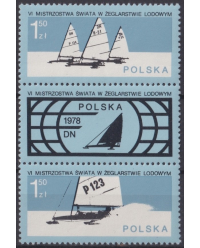 F-EX48234 POLAND 1978 MNH 6th WORLD ICEBOATING CHAMPIONSHIP SHIP.