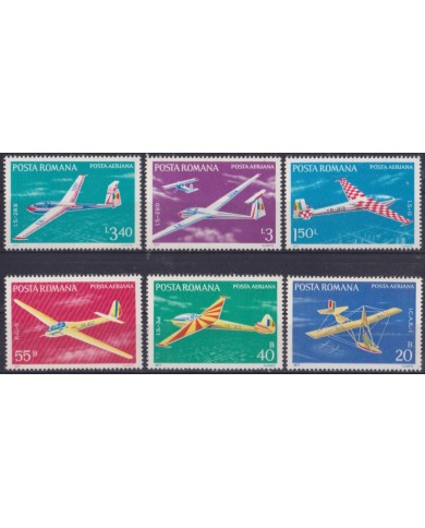 F-EX48236 RUMANIA 1977 MNH GLIDERS AVION AIRPLANE.