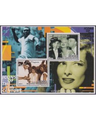 F-EX48698 SOMALIA MNH 2001 ICONS OF 20th CENTURY CINEMA MOVIE MARYLIN MONROE ELVIS PRESLEY.