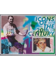 F-EX48701 SOMALIA MNH 2001 ICONS OF 20th CENTURY CINEMA MOVIE LADY DIANA HEMINGWAY.