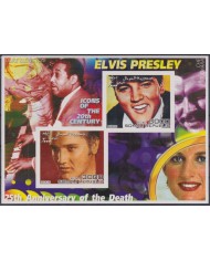 F-EX48705 SOMALIA MNH 2002 ICONS OF 20th CENTURY CINEMA MOVIE ELVIS PRESLEY LADY DIANA CHE GUEVARA.