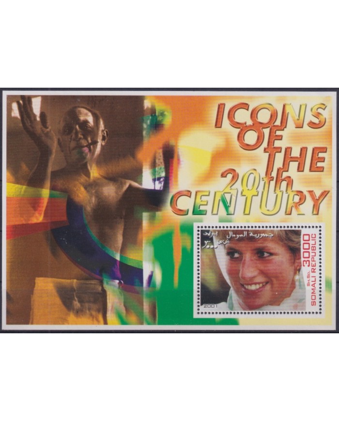 F-EX48707 SOMALIA MNH 2001 ICONS OF 20th CENTURY CINEMA MOVIE LADY PABLO PICASSO.