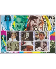 F-EX48007 SOMALIA MNH 2001 ICONS OF 20th CINEMA MOVIE WALT DISNEY LADY DIANA.
