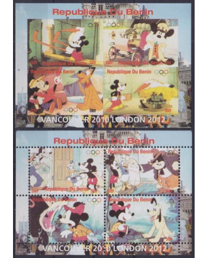 F-EX48714 BENIN MNH 2009 CINEMA MOVIE PIXAR LIGHTNING MCQUEEN AUTO AUTOMOVIL.