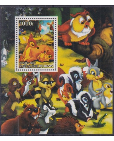 F-EX48718 BENIN MNH 2006 CINEMA MOVIE WALT DISNEY BAMBY.