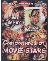 F-EX48727 GUINEA MNH 2001 ART CARITURE MOVIE CINEMA ROBERT DE NIRO.
