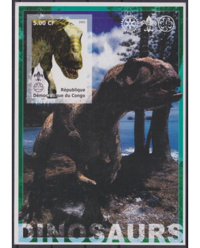 F-EX48729 CONGO MNH 2002 DINOSAUR ROTARY CLUB BOYS SCOUTS.