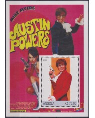 F-EX48734 ANGOLA MNH 2002 AUSTIN POWERS MIKE MYERS CINEMA MOVIE CARTELES.
