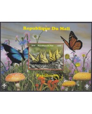 F-EX48738 MALI MNH 2010 MUSHROOM & PAPILLONS BUTTERFLIES MARIPOSAS.