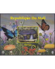 F-EX48739 MALI MNH 2010 MUSHROOM & PAPILLONS BUTTERFLIES MARIPOSAS.