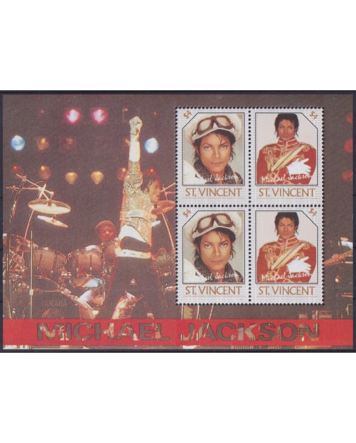 F-EX48746 ST VINCENT MNH 1985 SINGER POP MICHAEL JACKSON.