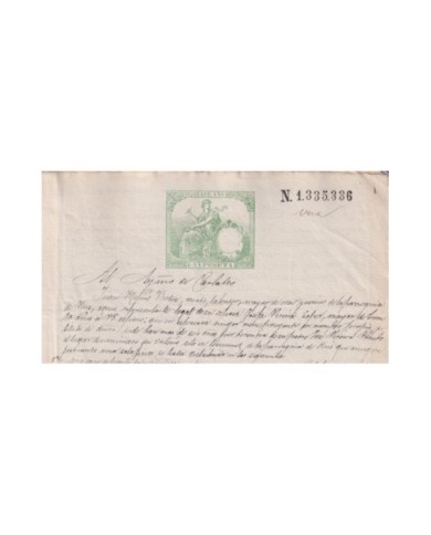 1888-PS-5 ESPAÑA SPAIN REVENUE SEALLED PAPER PAPEL SELLADO 1887 SELLO 11do